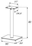 Sonorous SP101 80cm black podstawki pod kolumny