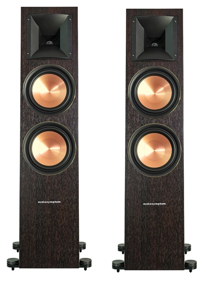 Audiosymptom i8 kolumny podłogowe walnut copper front