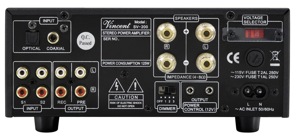 Vincent SV-200 hybrydowy wzmacniacz stereo back